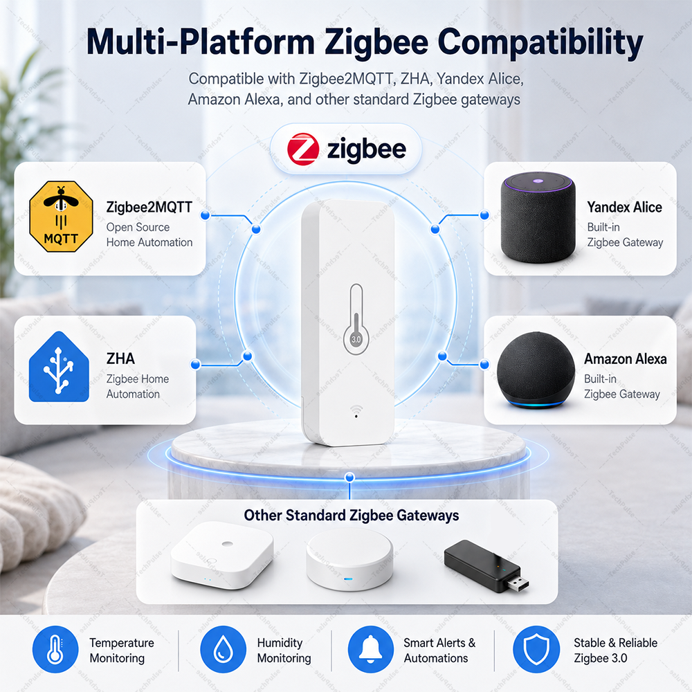 Smart Home Improvement - Zigbee 3.0 Temperature and Humidity Sensor