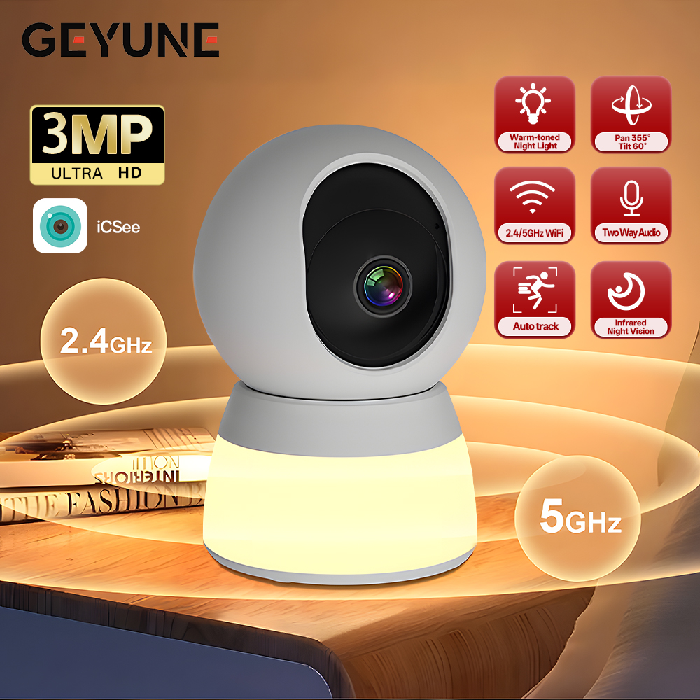 Smart Baby Night Light - 3MP 5G WIFI Camera with night