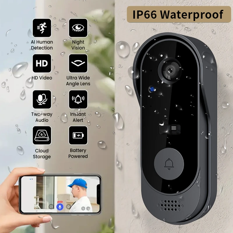 Smart Home Video Doorphone Ezviz - Tuya Smart Home Waterproof Door Bell