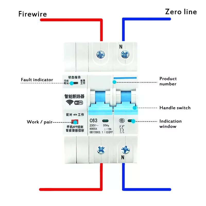 Tuya Smart Switch - Smart 4-Pole Mini Circuit Breaker with