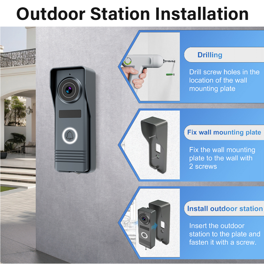 2-Wires Smart Home Tuya Wifi 1 - Smart Home Video Doorphone Ezviz のレビューと価格