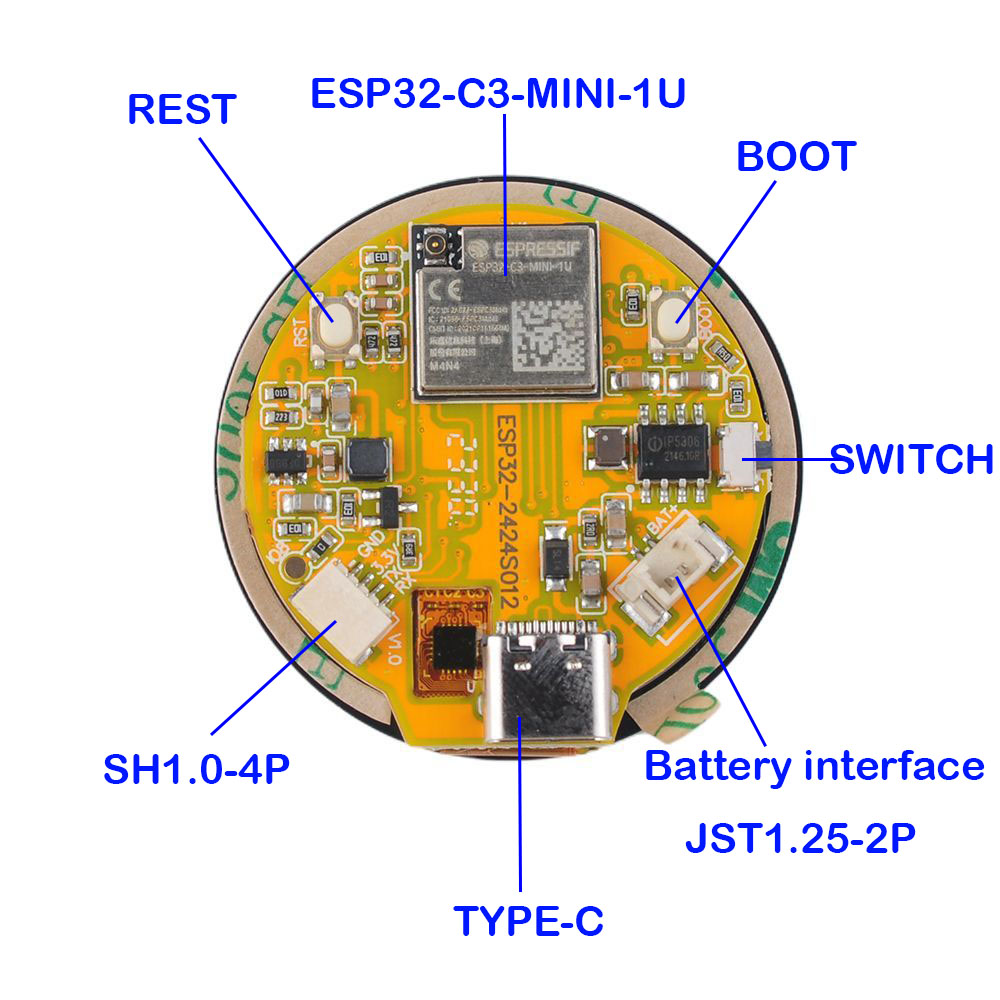 ESP32 Display 1.28 inch ESP32- - Smart Home Arduino のレビューと価格