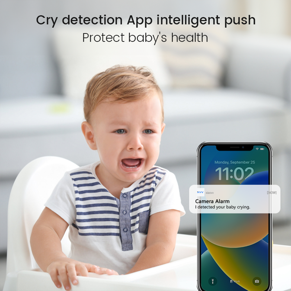 XIAOVV 3MP 2K 2.4GHz WiFi Indo - Smart Baby Night Light のレビューと価格