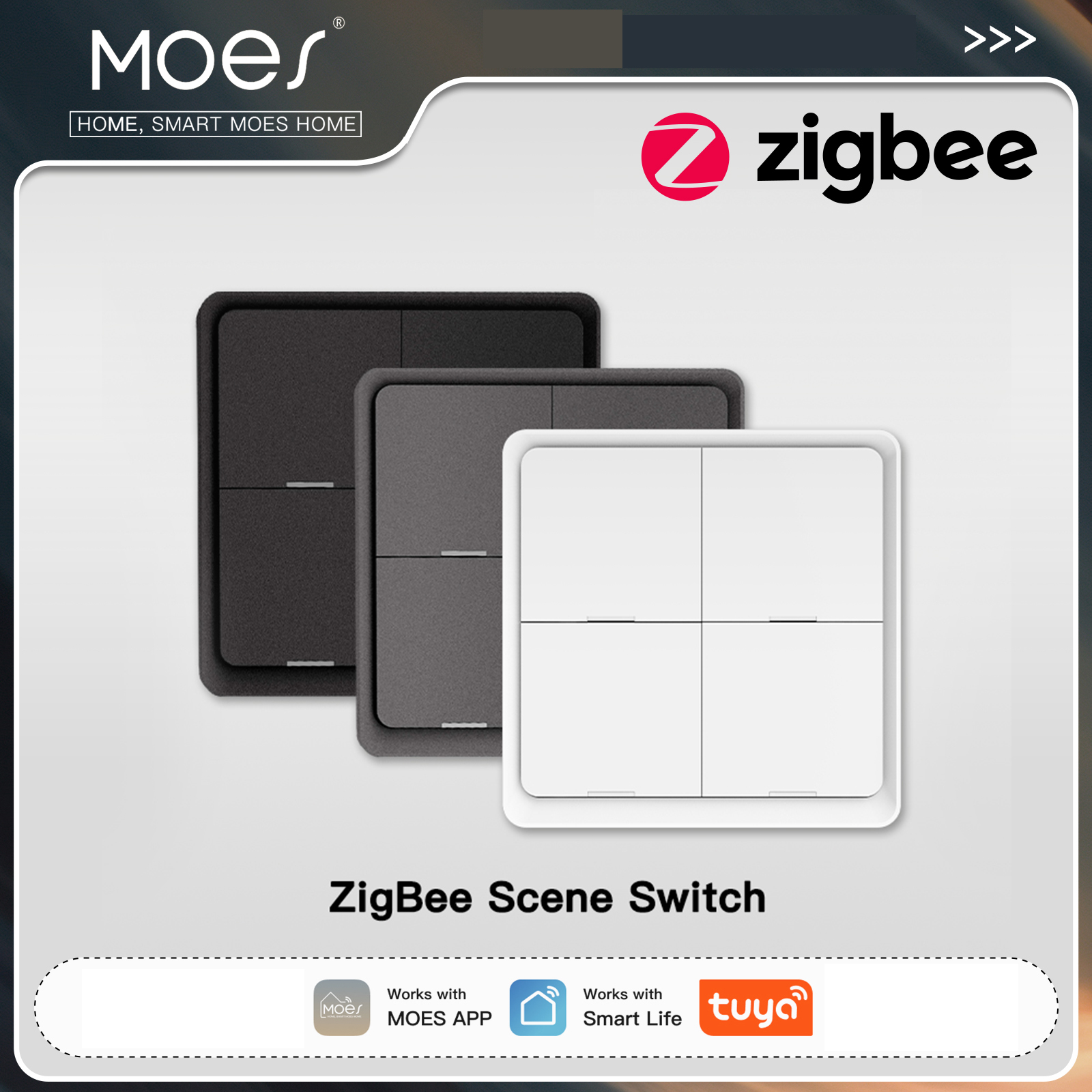 MOES ZigBee Wireless 12 Scene  - Tuya Smart Switch のレビューと価格
