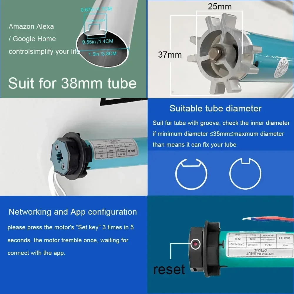 SZMYQ 25mm 2N Tuya Smart Curta - Smart Home System のレビューと価格