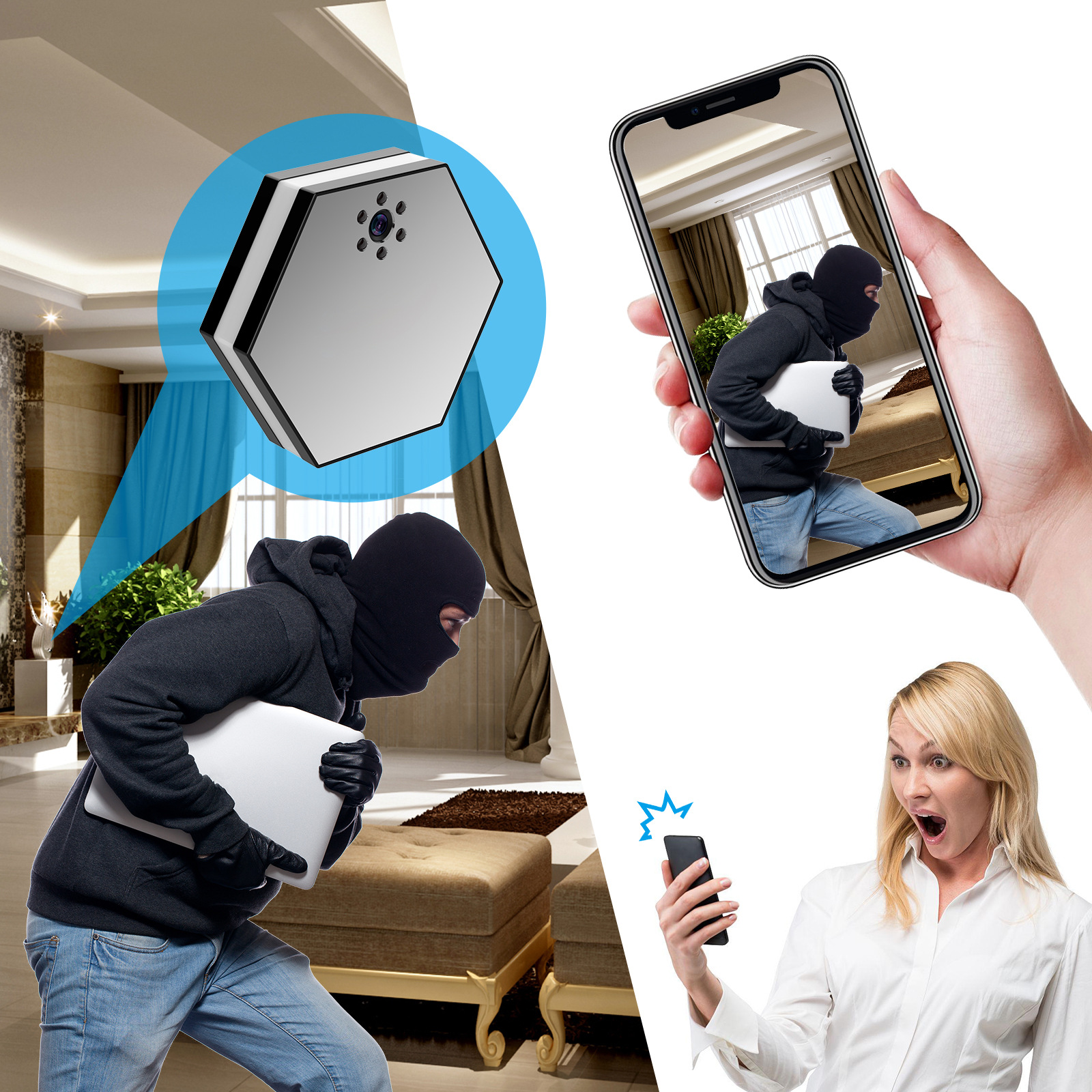 1080P WIFI LED Night Light Hid - Smart Baby Night Light のレビューと価格