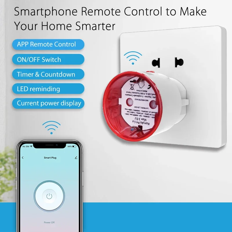 Tuya WiFi Smart Plug Socket EU - Smart Home Technology のレビューと価格