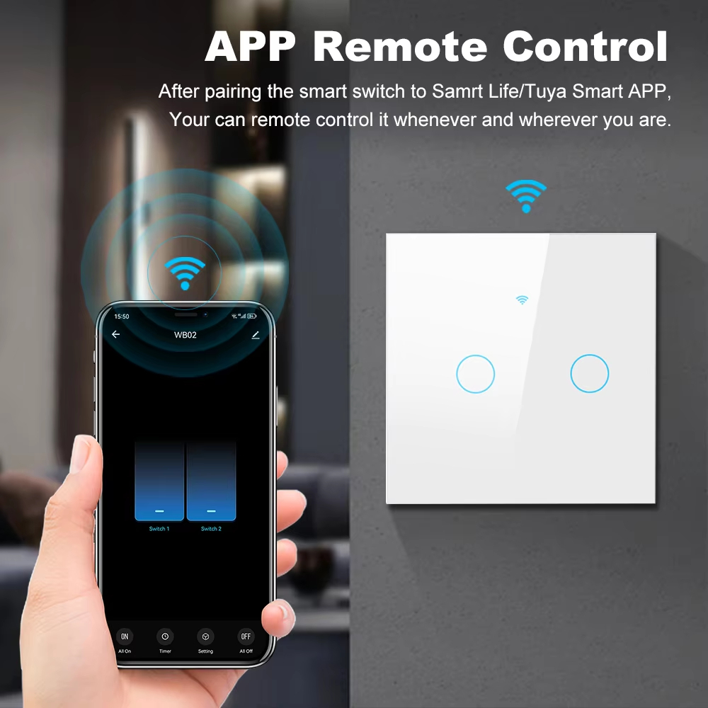 WiFi RF 433mhz Touch Wall Ligh - Tuya Smart Switch のレビューと価格