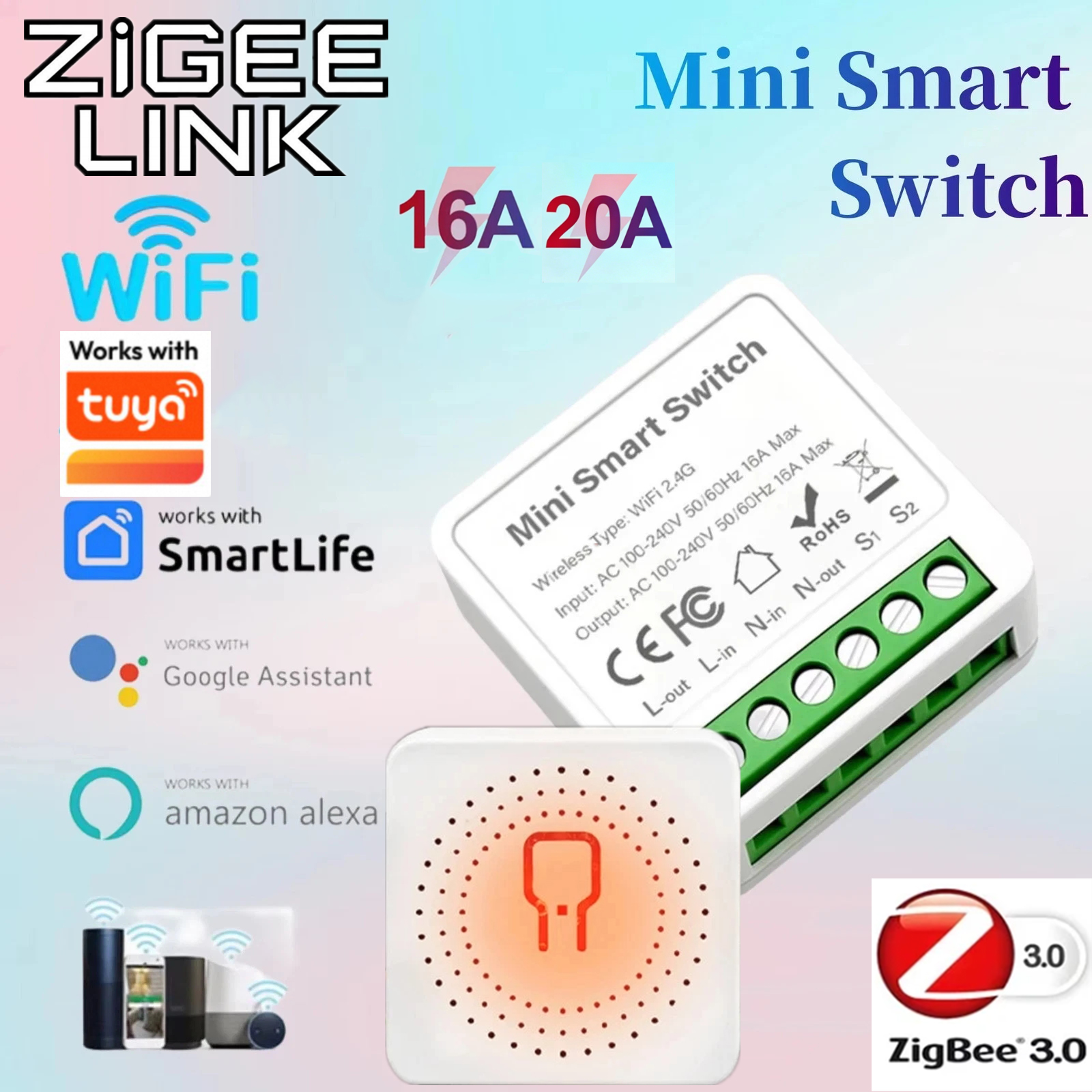 For Tuya Mini Smart WiFi Switc - Tuya Smart Switch のレビューと価格