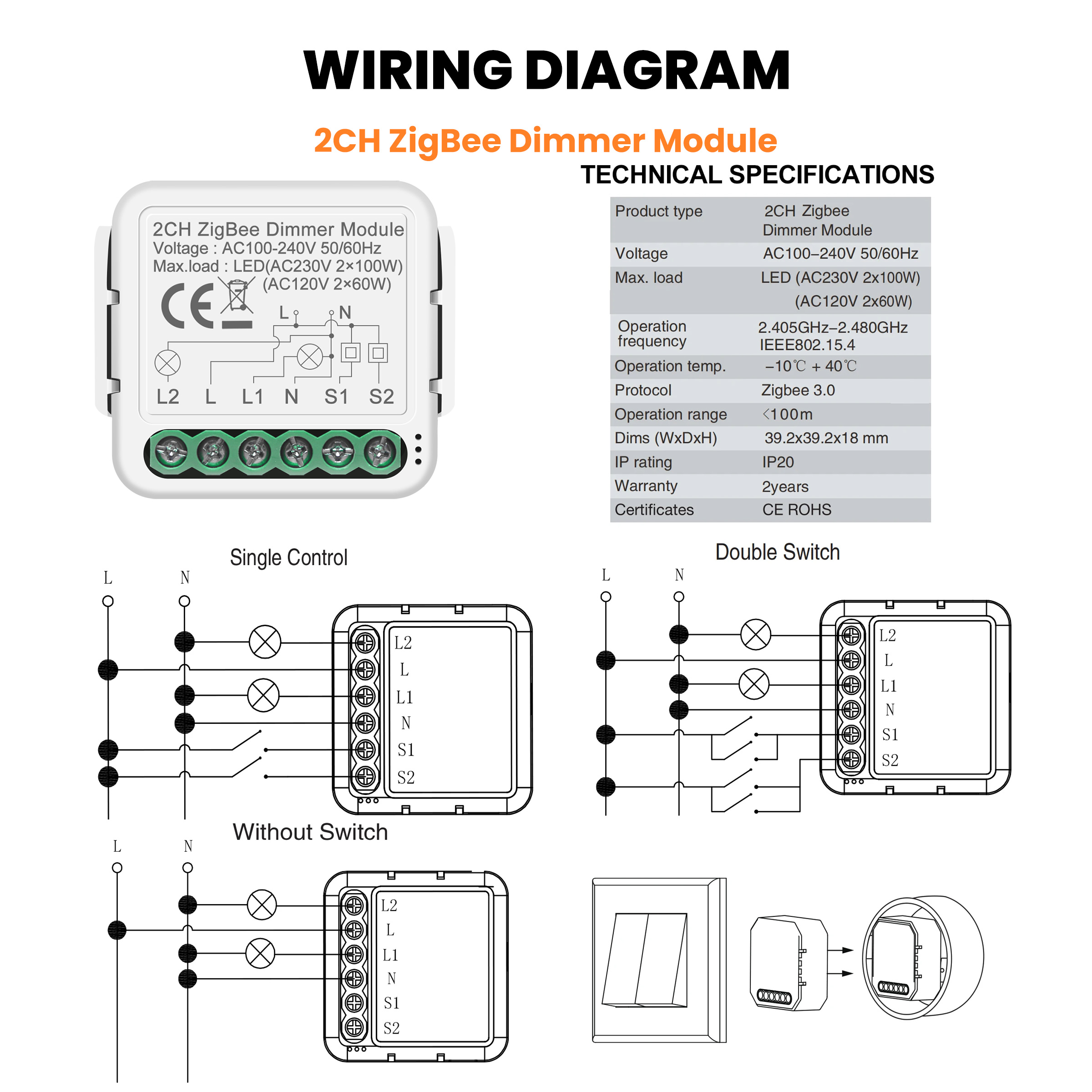 GIRIER Tuya Smart WiFi ZigBee  - Tuya Smart Switch のレビューと価格
