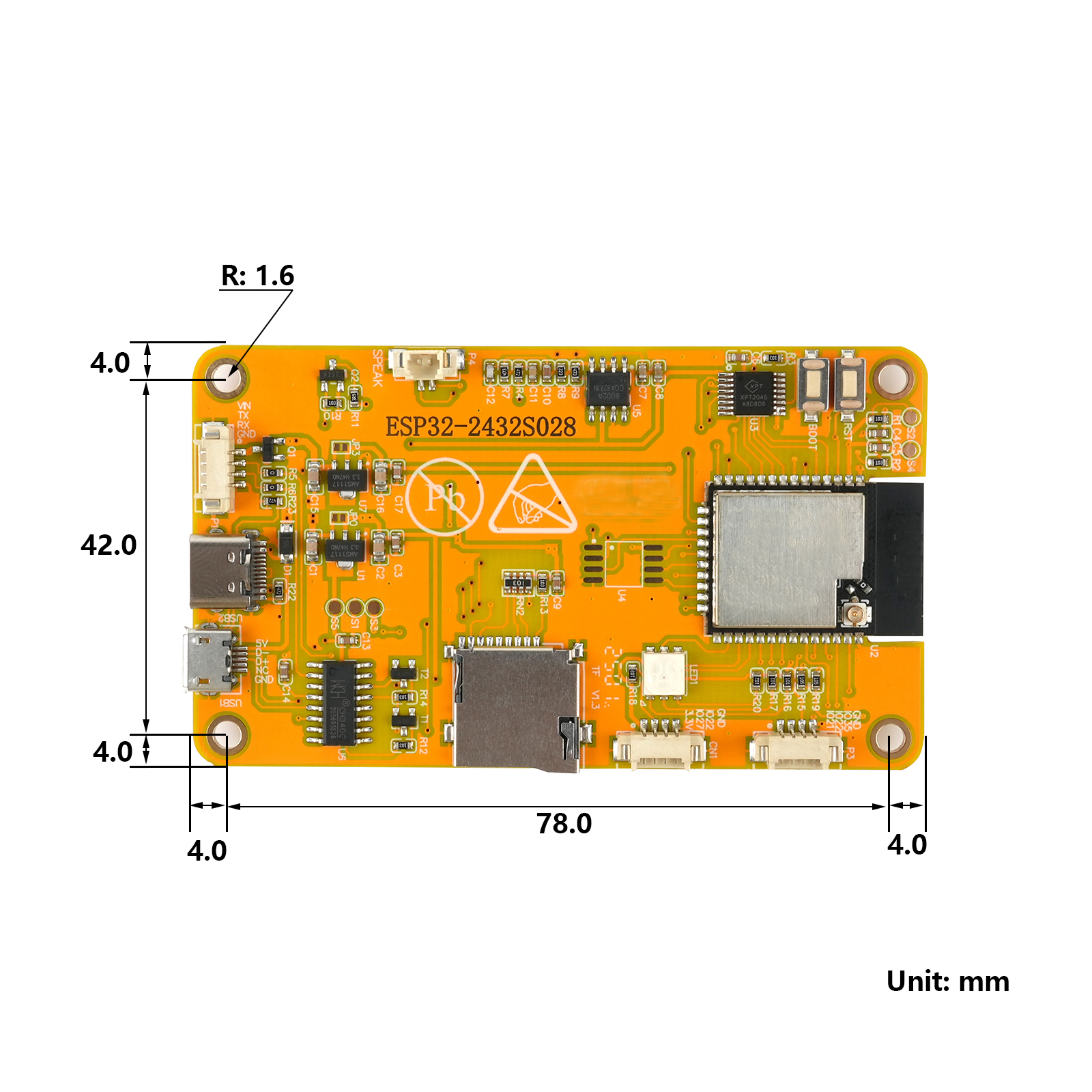 RCmall 2.8'' ESP32 LCD Display - Smart Home Arduino のレビューと価格