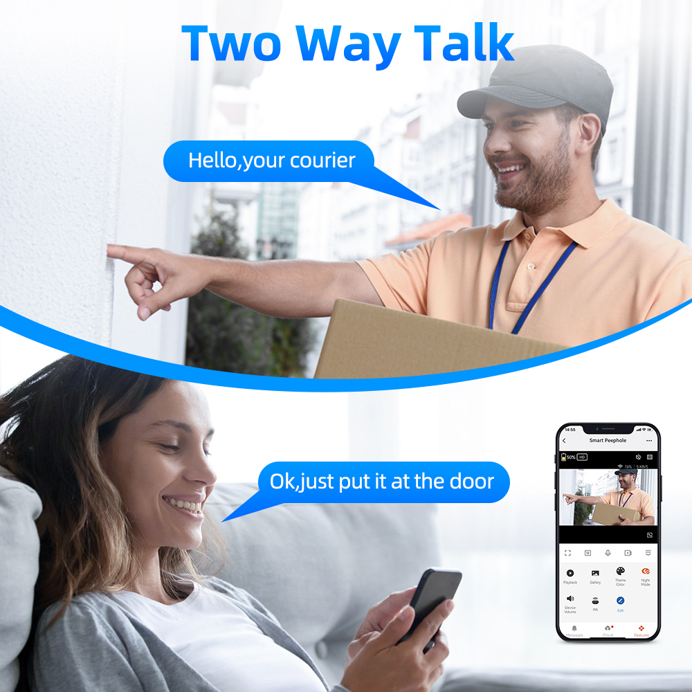 Hollarm Tuya WiFi Door Peephol - Smart Home Video Doorphone Ezviz のレビューと価格