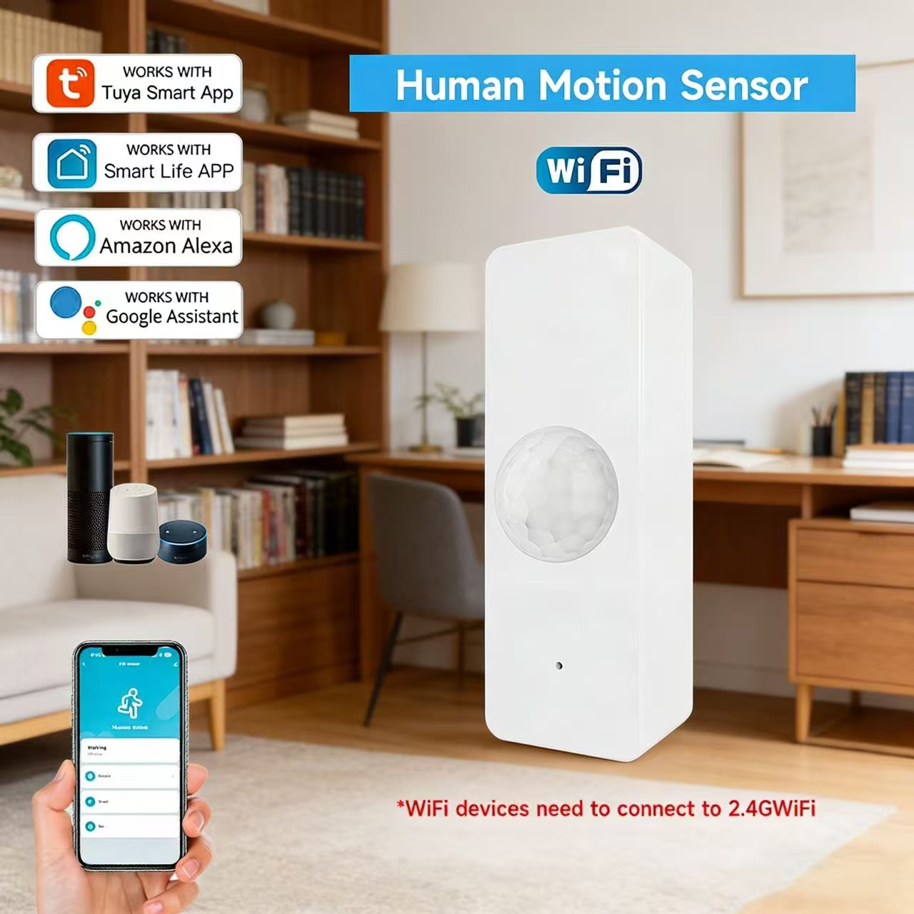 WiFi Smart PIR Motion Sensor T - Smart Home Ir のレビューと価格