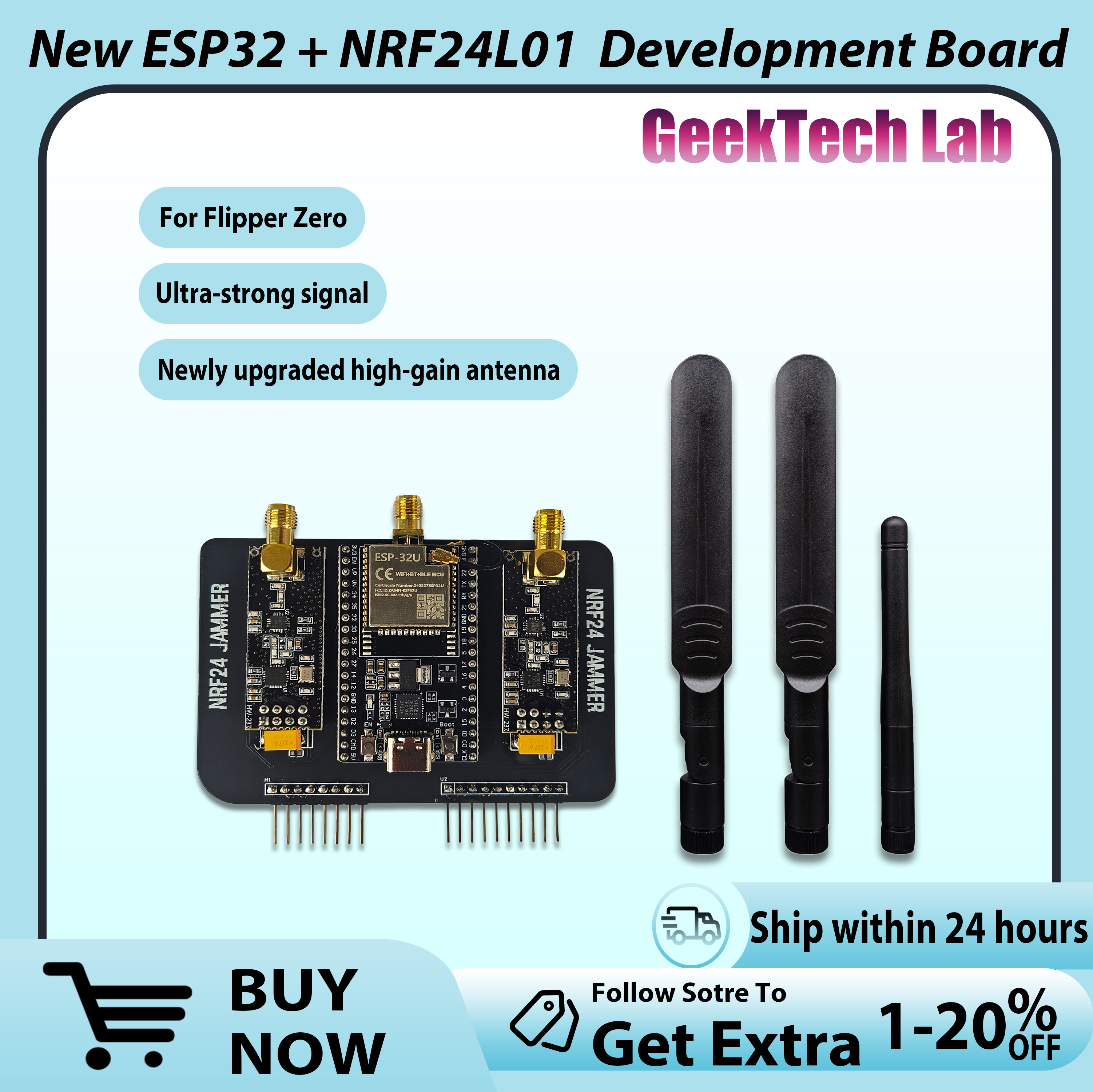 New ESP32 + NRF24L01 PA LNA 2. - Smart Home Esp32 のレビューと価格
