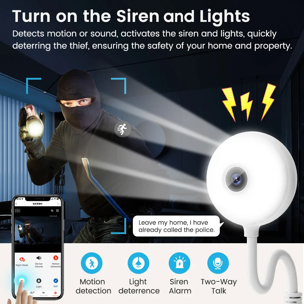 5MP Indoor USB Light Bulb WiFi - Smart Baby Night Light のレビューと価格