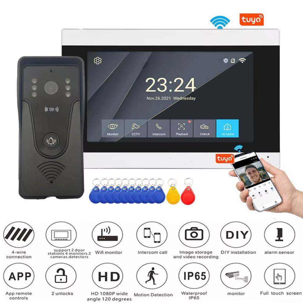 Tuya 1080P 7 Inch Color Touch  - Smart Home Video Doorphone Ezviz のレビューと価格