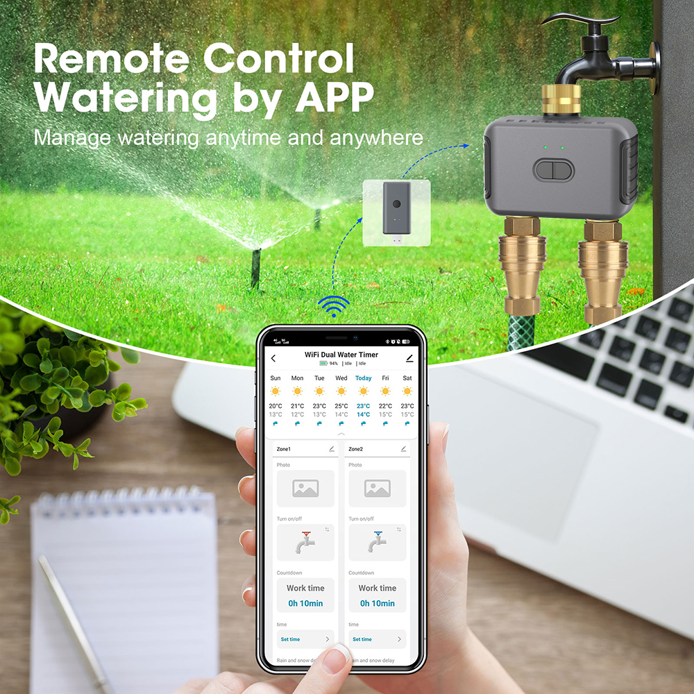 Tuya 2 Zone Watering Timer Gar - Smart Home System のレビューと価格