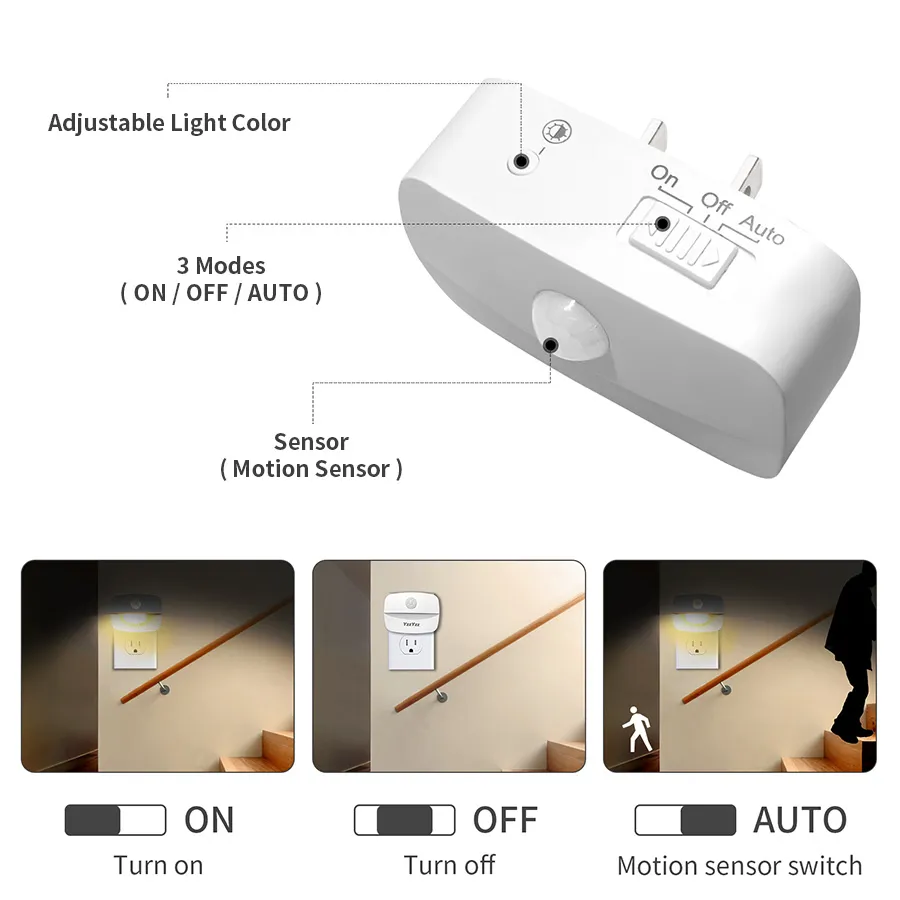LED Night Light Motion Sensor  - Smart Baby Night Light のレビューと価格